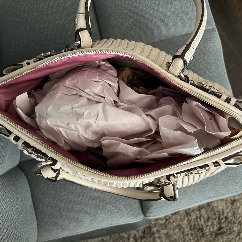 Coach Madison Sophia Gathered Leather Satchel shoulder Bag Purse - Picture 10 of 13